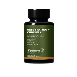 Resveratrol + Cúrcuma | 30 Cápsulas de 600 mg | Suplemento Premium para Bienestar y Vitalidad | 1 mes de uso
