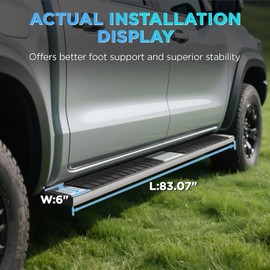 PZ 6" Crew Cab Running Boards for 2019-2026 Chevy Silverado/GMC Sierra 1500, 2020-2026 2500HD 3500HD Mirror Stainless Steel Side Step Nerf Bar