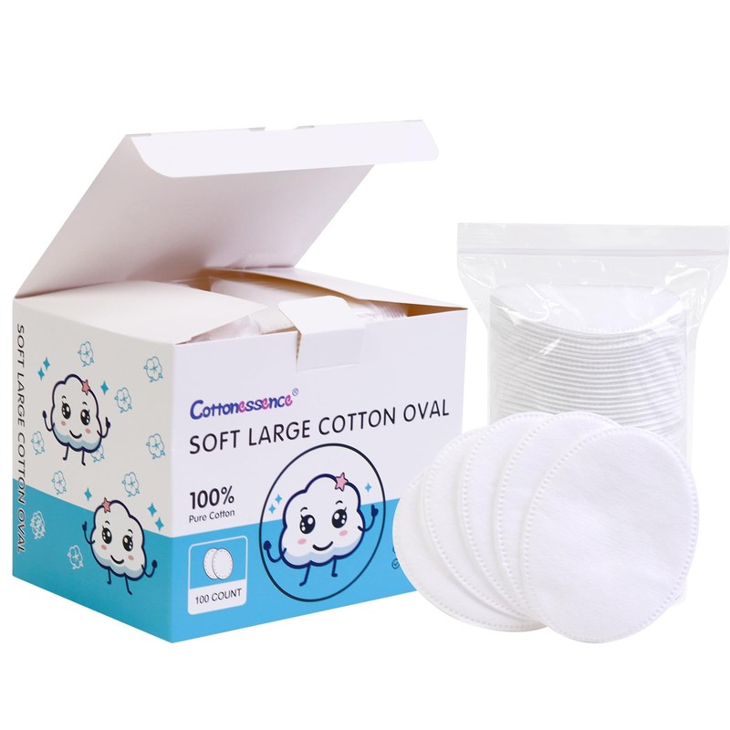 Cottonessence Almohadillas ovaladas de algodón (100 unidades) - 100% algodón