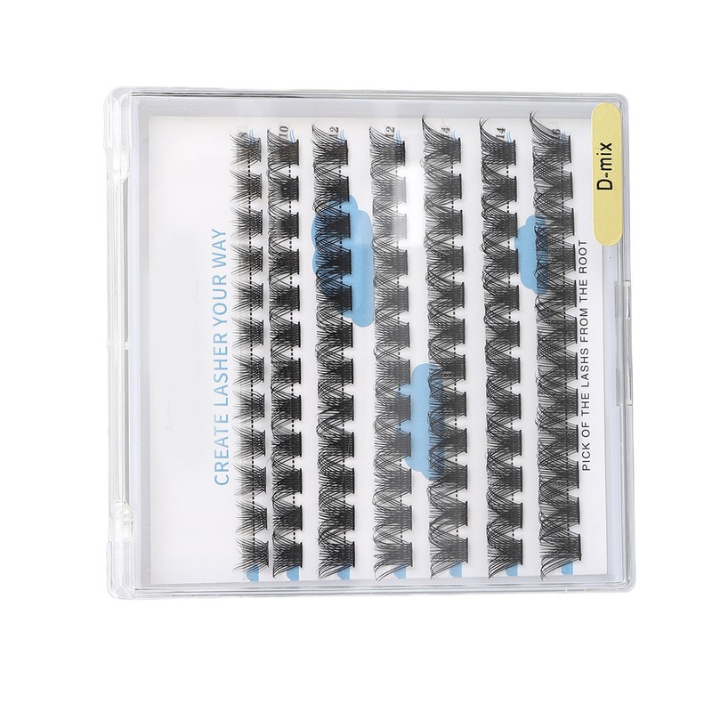 84 Clusters Individual Eyelash Extensions 8/10/12/14/16mm D Curl Fluffy Eyelash