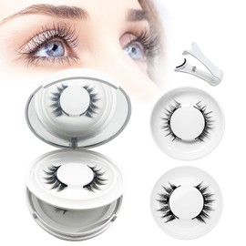 Ginani Magnetic Eyelashes with Applicator,Magnetic EyeLashes Natural Look, Gianni Magnet Lashes without Eyeliner,No Glue Needed Soft Lashes for Women(Camellia+Simple)