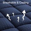 HYLEORY King Mattress Pad Quilted Fitted Mattress Protector Cooling Pillow