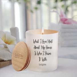 House Warming Gifts for New Home - Housewarming Gifts for New House - Scented House Warming Candle – Glass Jar Candle Gift with 100% Organic Soy Wax & Fragrance Oil – by LaLeena, 14 Oz., Lavender