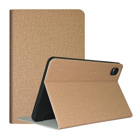 AIJAKO Case for ALLDOCUBE iPlay 60 Mini Pro Tablet 8.4 inch, PU Leather Slim Folio Cover with Auto Wake/Sleep Function Soft TPU Back Shell Multi-Viewing Angles Stand, Gold, iPlay60MiniProSW