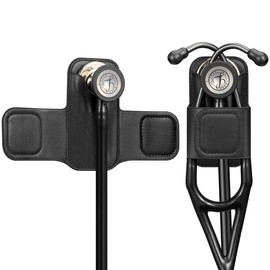 Stethoscope Holder Clip, PU Leather Stethoscope Hip Holder Lightweight Portable Holster for Physicians, Nurses, EMT, Medical Nursing Students