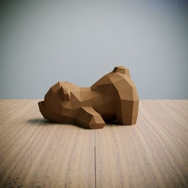 Yona DIY，Kleiner Bär Papercraft Kit, papiermodell, 3D Origami Kit von Hand zusammenzubauen, Heimdekoration, Geschenk, Papier Handwerk set, Puzzle 3D