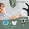 Universal Bathroom Sink Stopper - 2 Pack Brushed Nickel Pop