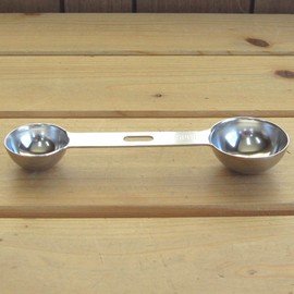 Nagao Tsubamesanjo Extra Thick Double Measuring Spoon, 0.4 fl oz (10 cc, 20 cc), 18-8 Stainless Steel, Made in Japan