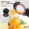 KEOCS Multifunctional Retractable Jar Opener, Manual Can Opener, Adjustable, Black