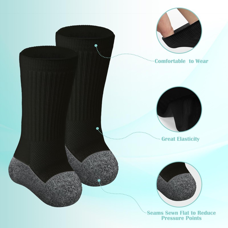 Silicherry 12 Pcs Amputee Socks Crew Soft Prosthetic Socks Breathable