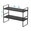 iPEGTOP Expandable Cabinet Storage Shelf Organizer Rack, Heavy Duty Steel