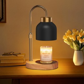 seenlast Candle Warmer Lamp with Dimmer Adjustable Height, 2/4/8H Timer,Vintage Home Decor for Scented Jar with 2 Bulbs