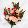 Factory Direct Craft Pink Poly Silk Mixed Rose and Gladiolus