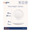 LaGlint 10.5 inch Dinner Plate Set of 6, Lightweight Round