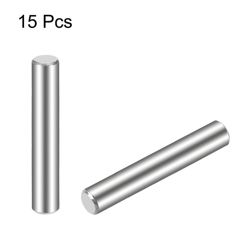TOP-VIGOR 15Pcs 4mm x 30mm Dowel Pins Shelf Support Pegs,