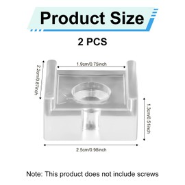 PEUTIER 2pcs Sliding Door Finger Pull, Clear Acrylic Glass Bumpers, Shower Door Replacement Parts for Alumax Framed Shower and Towel Bars
