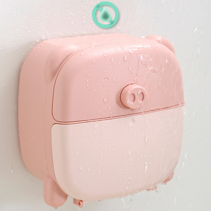 Wall Mounted Tissue Box Cartoon Large Space Cute Lovely Tissue