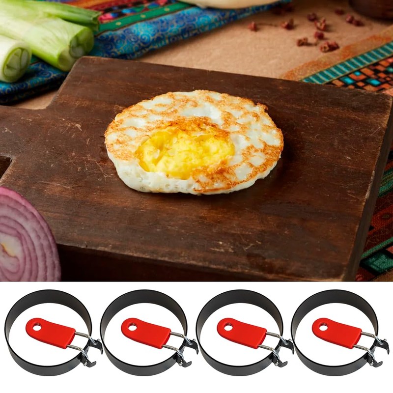 Armo® 4 X Stainless Steel Non Stick Egg Poacher Breakfast