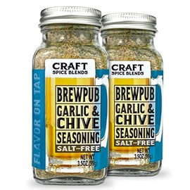 Craft Spice Blends (Brewpub Garlic & Chive Seasoning 2 Pack) | All Natural | Sugar Free | Salt Free | Keto | Zero Calories