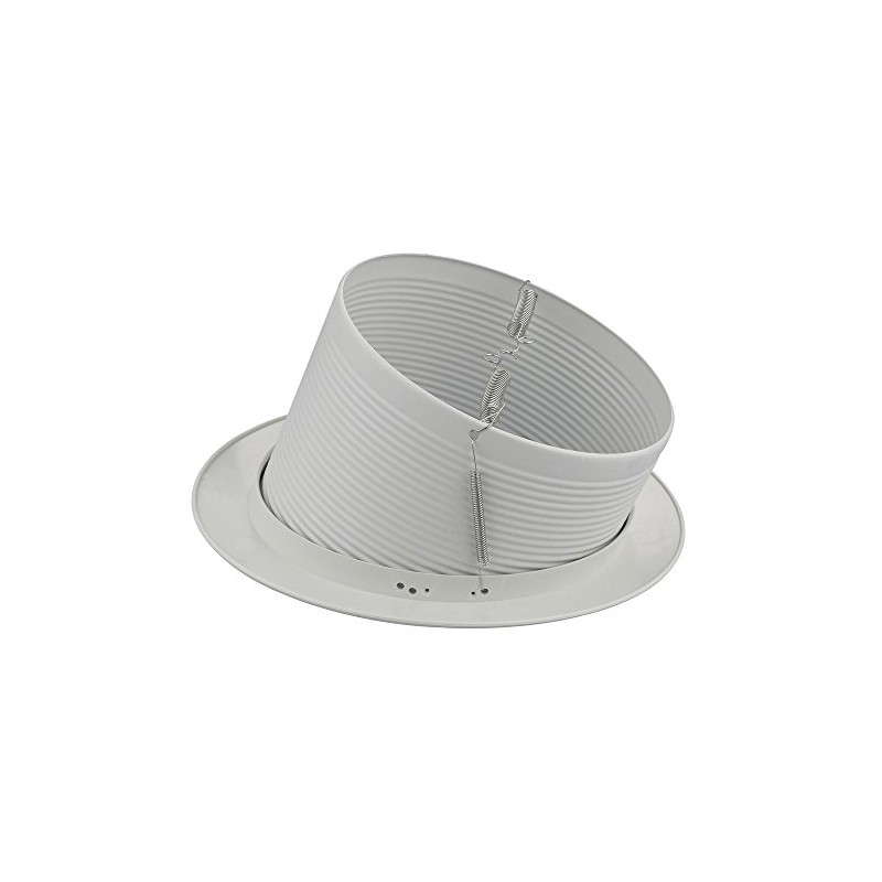 6-Inch White Recessed Sloped Ceiling Baffle Trim