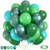 Green and Blue Balloons,12 Inch Metallic Dark Green Blue Retro