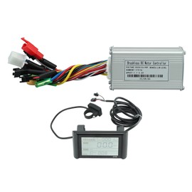 Electric Bicycle Brushless Controller Kit 3 Mode Sine Wave Scotter Motor Conversion LCD 17A 24V 36V 48V 250W‑350W