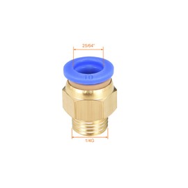sourcing map Straight Pneumatic Push to Quick Connect Fittings G1/4 Male x 10mm Tube OD 6pcs