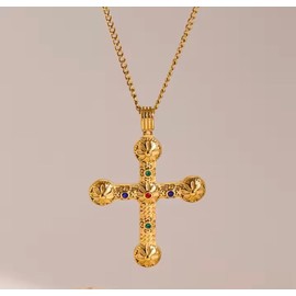 Gold Statement Necklaces for Women and Men – Vintage-Inspired Jewelry Featuring Chokers, Long Gold Layering Chains, Cross Pendants, Daisy Pearls, Floral Details, Colorful Gemstones & Rhinestones – Elegant Coquette, Y2K, Old Money & Unisex Aesthetic Fashi
