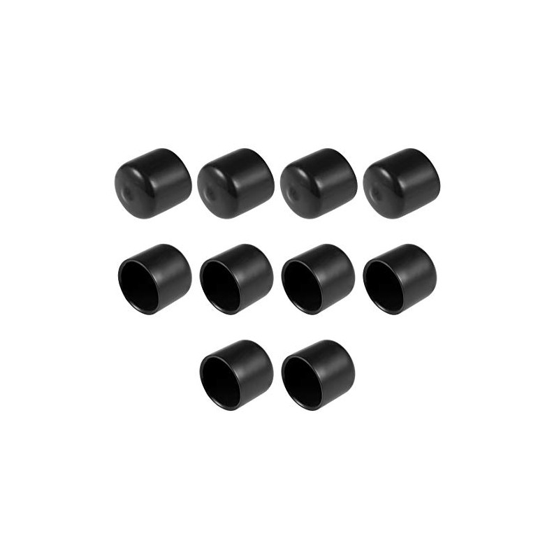 sourcing map 10pcs Rubber End Caps 23mm ID Vinyl Round