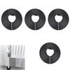 Black Pipe Covers 15mm, 4 Pcs Plastic Radiator Pipe Collars