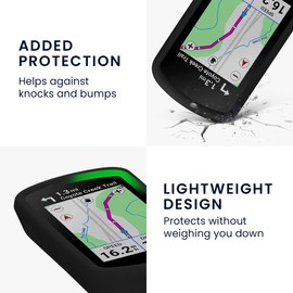kwmobile Hülle kompatibel mit Garmin Edge Explore 2 - Silikon GPS Fahrrad Case Schutzhülle - in Schwarz