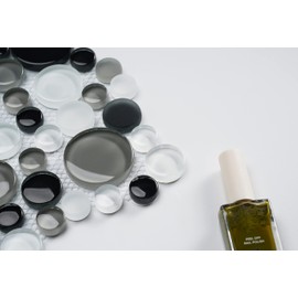 Simple Tile - Glass Mosaic Tile for Kitchen Backsplash, Bathroom Shower Wall, Etc, Bubble Collection", Mixed Rounds, 12"X12"X5/16" (Sample 5.5"X5.5", GM 4102A - Tapioca)