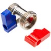 PLUMB-PAK PK890AMZ Washing Machine/Dishwasher Tap Straight Connector, Red