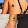 UBICA Semi Permanent Tattoo, 2 Sheets tropical Palm Tree Tattoo(Moon