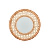 Mud Pie Cane Woven Mirror; 12" Dia