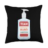 Germaphobe Team Hand Sanitizer Funny Throw Pillow