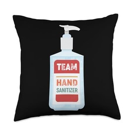 Germaphobe Team Hand Sanitizer Funny Throw Pillow