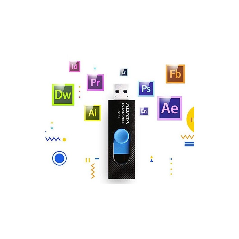 ADATA 128 GB Memoria Flash USB 3.1 Deslizable Color Negro