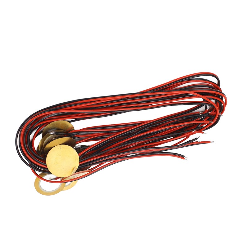 12PCS 27mm Piezo Discs with Wire Brass Piezoelectric Disk Piezo