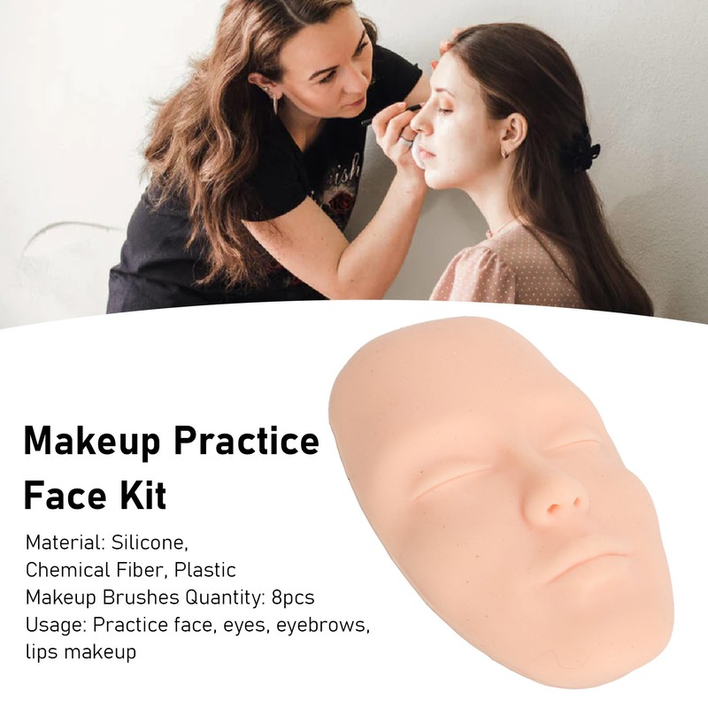 Makeup Practice Face Kit 3D Realistic Full Face Practice Broad