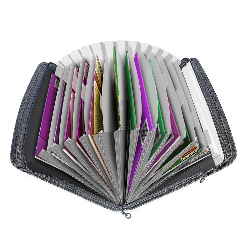 Fun File Organiser,13 Pockets Folder Document Organisers Box Files, Zip