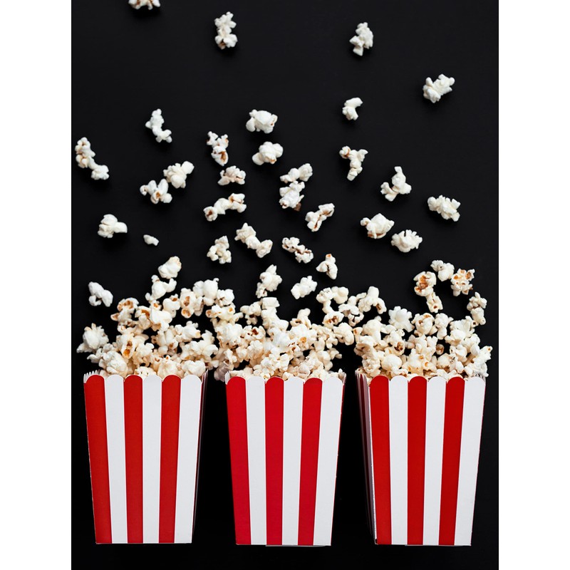 Mellilu Popcorn Bag Pirate Red Stripes 7 x 7 x