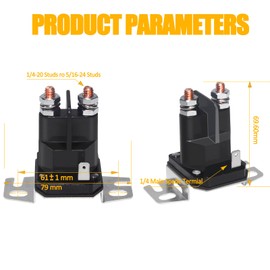 Genuine OEM Replacement Starter Solenoid 3 Terminal for B&S 691656 555375GS 790951 691656 Trom-Betta 812-1201-211-05 812-1201-211-06 for Riding Lawn Mower