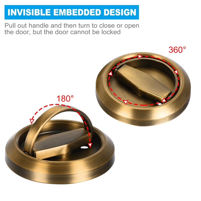 PATIKIL 4.8mm Round Recessed Pull Handle Knob, Recessed Pulls Hidden