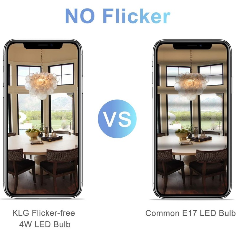 KLG E17 LED Light Bulb 4W 3000K Warm White, Non-Dimmable,