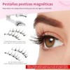 Kit de Pestañas Postizas Magnéticas,con Aplicador sin Pegamento y estuche