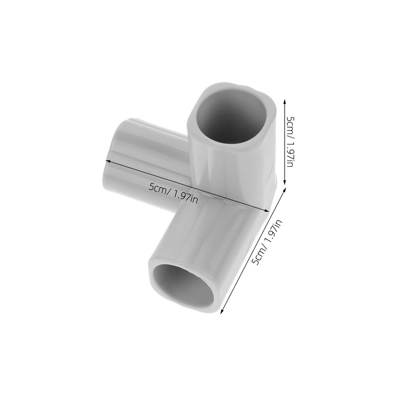 ifundom 4pcs Guardrail PVC Pipe Connector Elbow Pipe Fitting Canopy