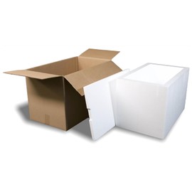 Robin II EPS Foam Ice Chest (Outside Dimensions: 24.5”x14.5”x15.75”) with Shipping Box - 1 Pack. Protective, Thermal, Insulated, Biodegradable, Recyclable, Shipping/Storage, White, 208-001/002