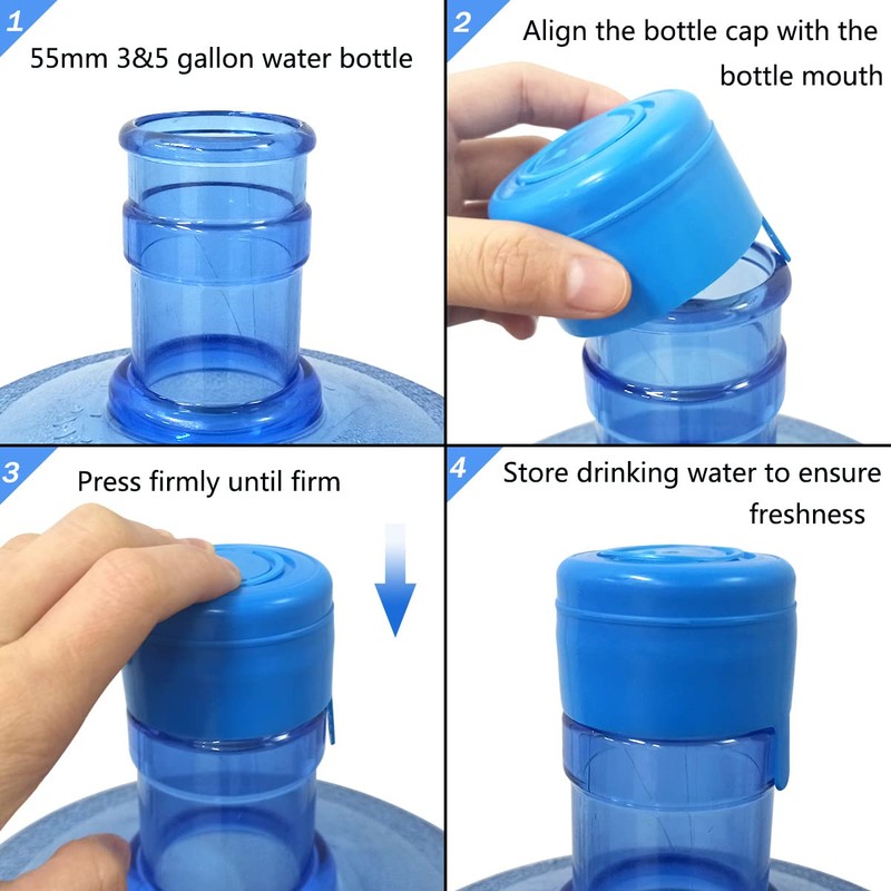 yuntop 10PCS 55mm 3 and 5 Gallon Non-Spill Caps, Reusable