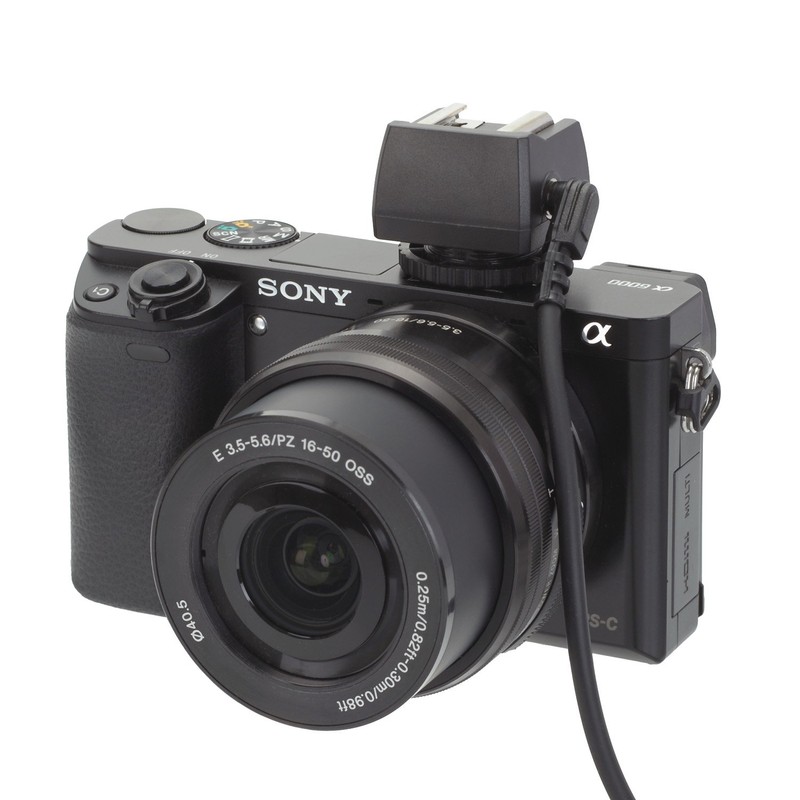 エツミ ホットシューアダプターDX カメラのホットシュー→シンクロ接点(PCタイプ/3.5mmジャック)・ホットシュー E-6785